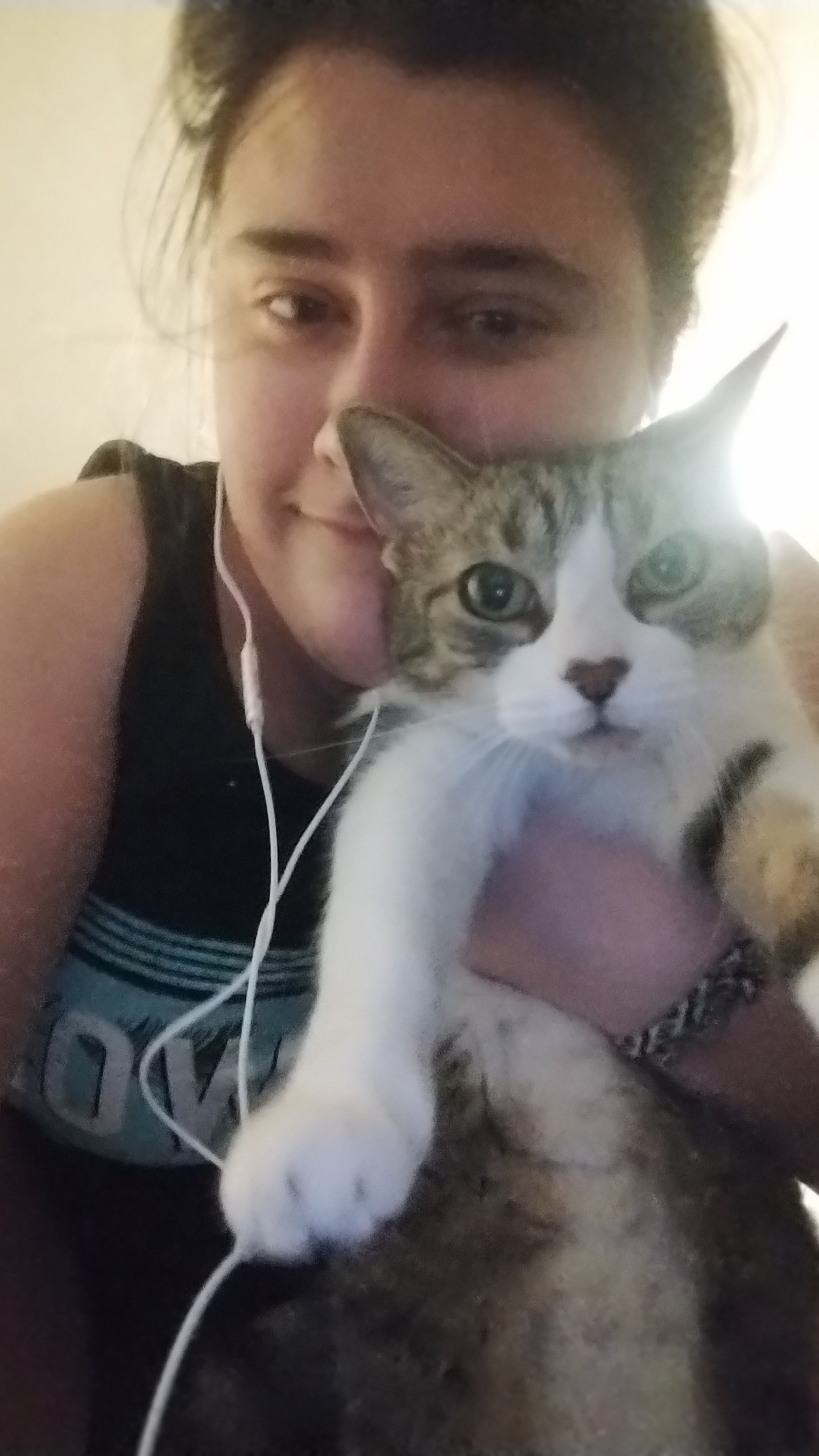 Me holding an uninterested Tuni